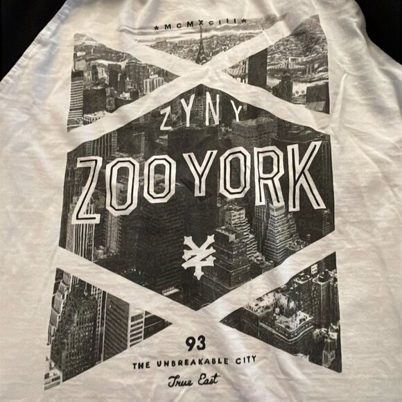 Zoo York Youth 3/4 Long Sleeve Tee - vintage baseball style - city scape - Picture 7 of 9